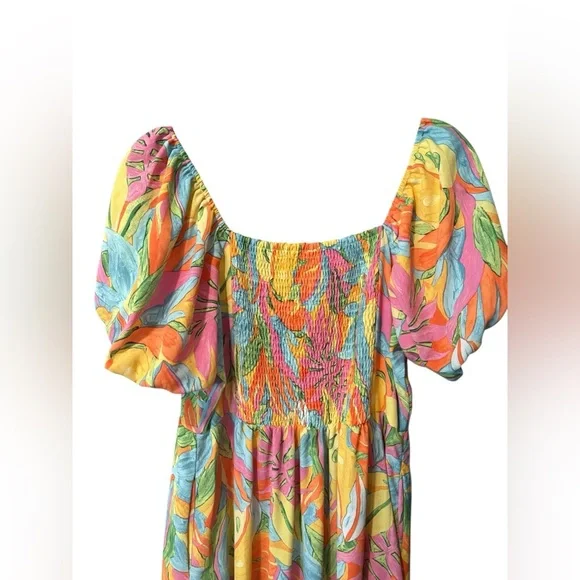 Skies Are Blue Multicolor Floral Maxi Dress - Picture 10 of 10